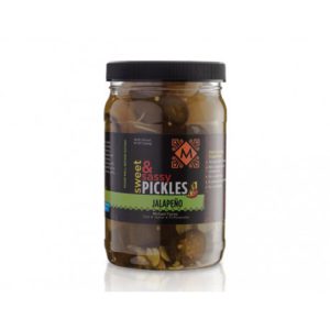 Sweet and Sassy Pickles with Jalapeños